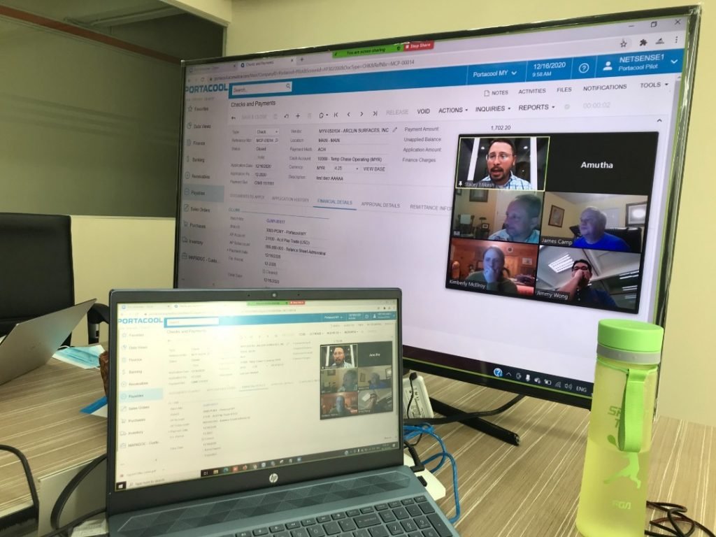 Netsense Team in Conference Call