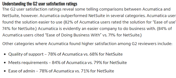 understanding the G2 user satisfaction ratings